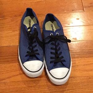 Barley worn Converse Chuck Taylors. Weave design.